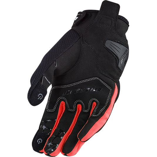 LS2 DART II - BLACK RED - Men's Touring Glove