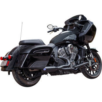 S&S Cycle 2-into-1 Qualifier Exhaust System - Race Only - Black - Stainless Steel