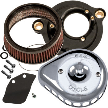 S&S Cycle Mini Teardrop Stealth Air Cleaner Kit - Chrome