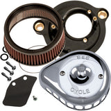 S&S Cycle Mini Teardrop Stealth Air Cleaner Kit - Chrome