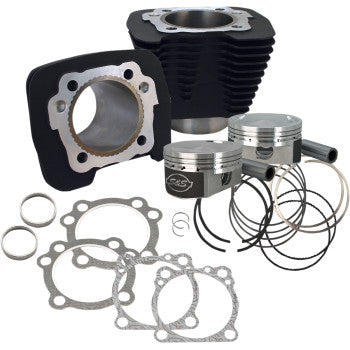 S&S Cycle 1250 cc Conversion Kit - 10.3:1 Compression Ratio - Wrinkle Black - XL