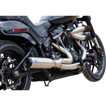 S&S Cycle 2-into-1 Qualifier Exhaust System - 50-State - Silver - Softail