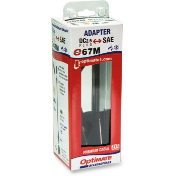 Tecmate OptiMate™ Charger Cable Adapter - SAE to 2.5 mm Barrel