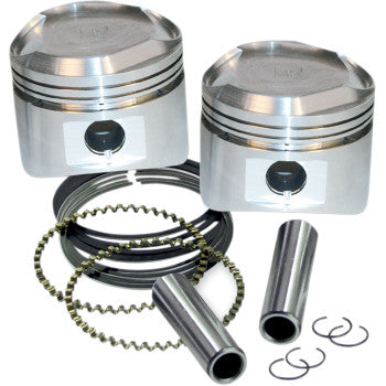 S&S Cycle Piston Kit - For Super Stock Heads - 3.500" Standard - Domed - 80" Big Twin