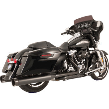 S&S Cycle El Dorado Dual Exhaust - Black - Black Tracer