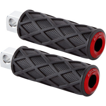 Arlen Ness Diamond Foot Pegs - Male Mount - Red