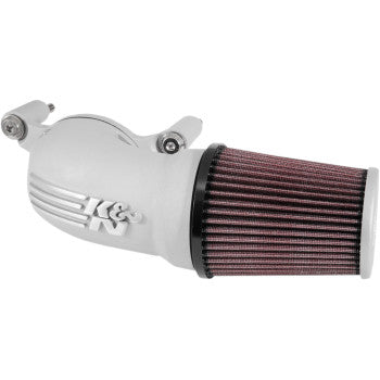 K & N Aircharger® Intake System with Cast Aluminum Intake Tube - Satin Silver