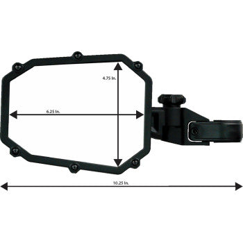 Moose Offroad Side View Mirror Mirror - Side View - Octagon - Black