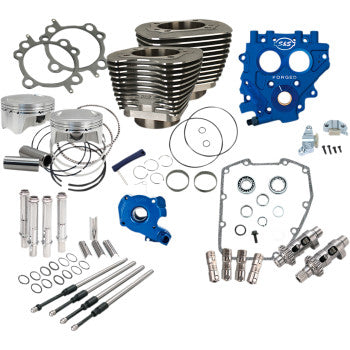 S&S Cycle 100" Power Package Engine Performance Kit - 585CE - Chain Drive - Wrinkle Black - Twin Cam 88