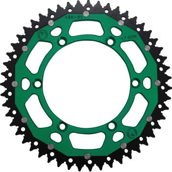 Moose Offroad Dual Sprocket Dual Sprocket - 51 Tooth - Green - Kawasaki/Suzuki