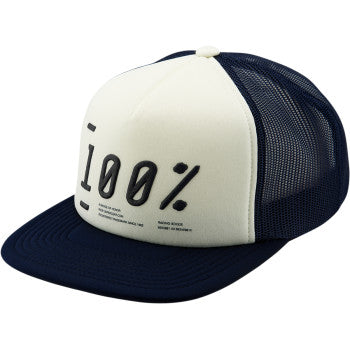 100 Percent Navy Transfer Hat