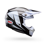 Bell Moto-10 Spherical White/Black/Gray Grid Helmet