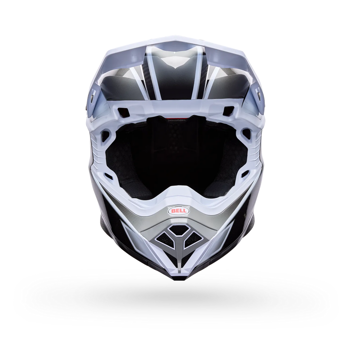 Bell Moto-10 Spherical White/Black/Gray Grid Helmet