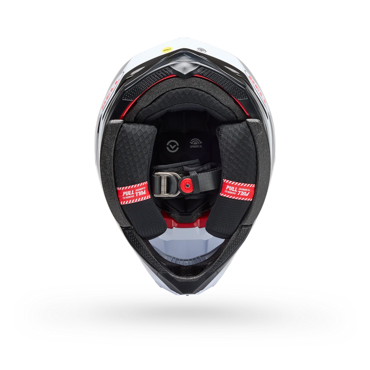 Bell Moto-10 Spherical White/Black/Gray Grid Helmet