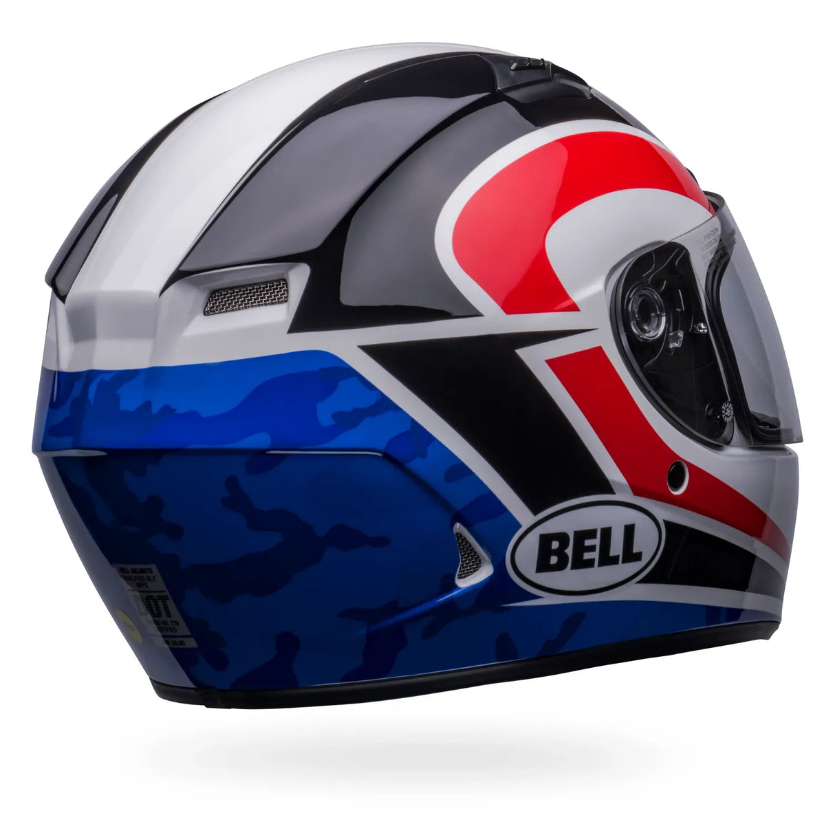 Bell Qualifier DLX Mips Blitz Gloss White/Blue Camo Helmet