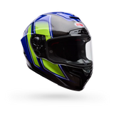 Bell Race Star DLX Flex Blue/Yellow Grid Helmet