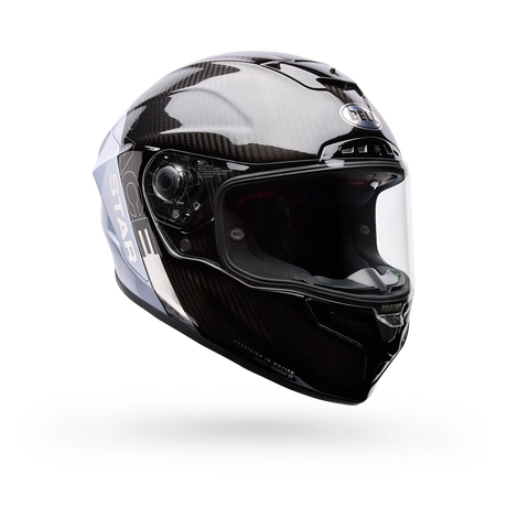 Bell Race Star DLX Flex Silver/White Strike Helmet