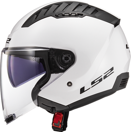 LS2 SOLID - GLOSS WHITE - Copter Helmet