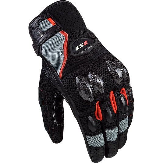 LS2 SPARK II AIR - BLACK/GRAY/RED - Men's Sport Glove