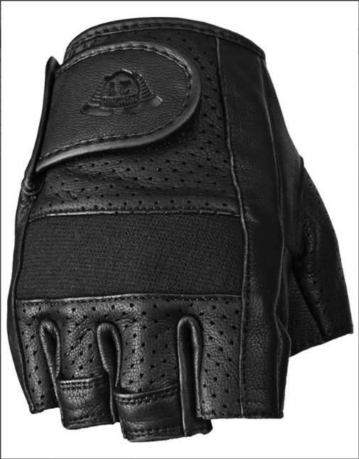 Highway 21 Half Jab Perforated Gloves Black