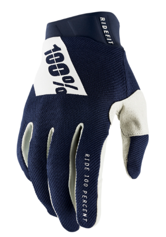 100% Ridefit Gloves Blue