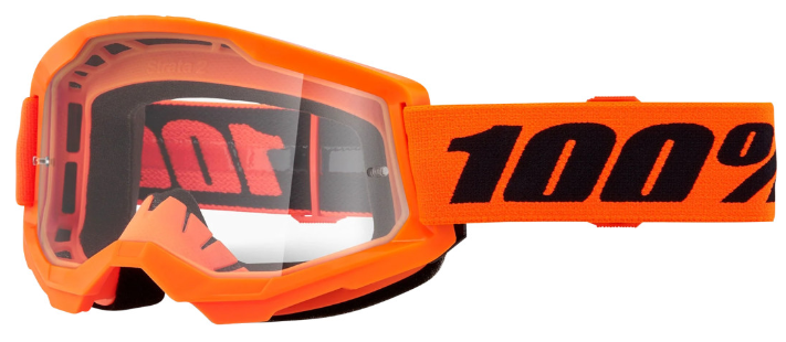 100% STRATA 2 CLEAR GOGGLES ALL COLORS