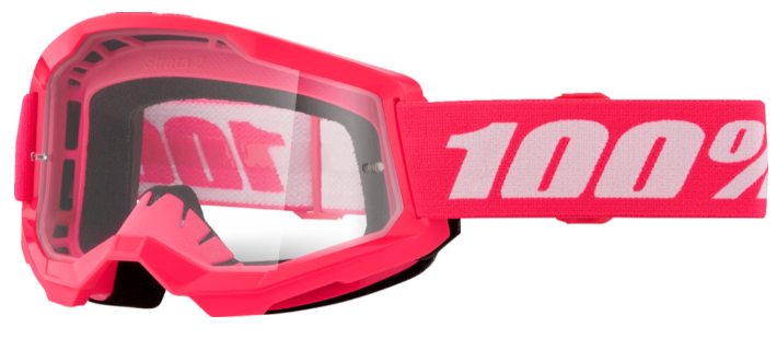 100% STRATA 2 CLEAR GOGGLES ALL COLORS