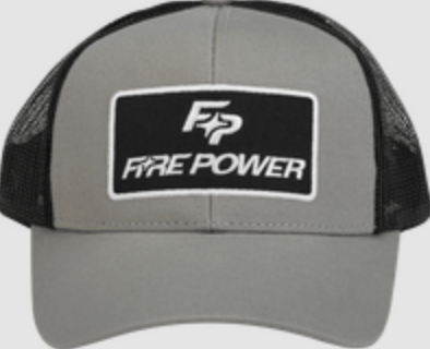 FIRE POWER CURVED BILL HAT GREY/BLACK