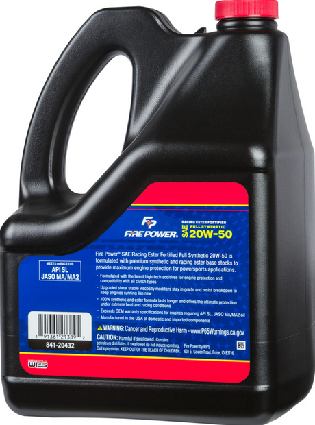 FIRE POWER SYNTHETIC ESTER OIL 20W50 4T 1 GAL (4/CASE  SOLD EA)