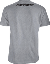 FIRE POWER FIRE POWER TEE GREY HEATHER XL