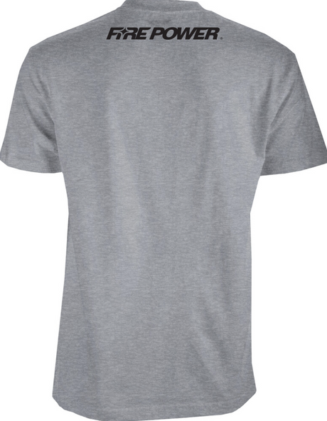 FIRE POWER FIRE POWER TEE GREY HEATHER XL