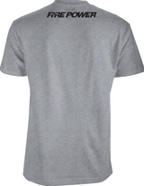 FIRE POWER FIRE POWER TEE GREY HEATHER SM
