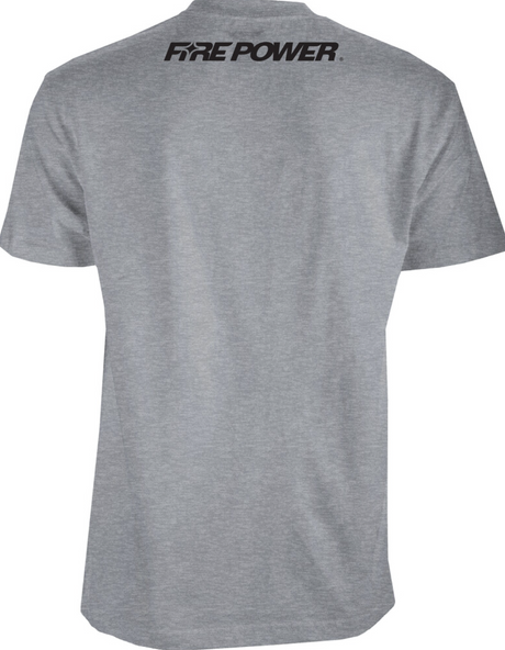 FIRE POWER FIRE POWER TEE GREY HEATHER SM