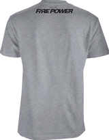 FIRE POWER FIRE POWER TEE GREY HEATHER MD