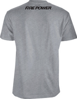 FIRE POWER FIRE POWER TEE GREY HEATHER LG
