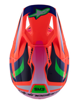 Alpinestar Youth SM3 Helmet - Deegan - Gloss Orange Fluo/Purple/Pink Fluo