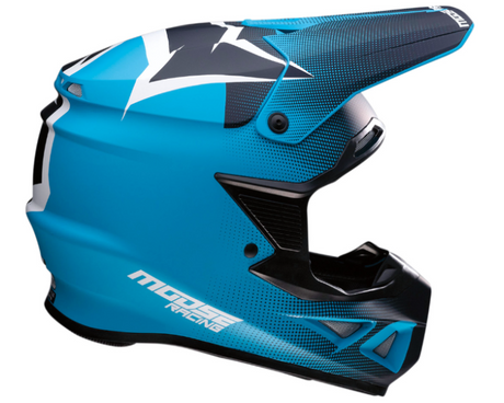 Moose Racing F.I. Helmet - Agroid - MIPS - Navy/Light Blue