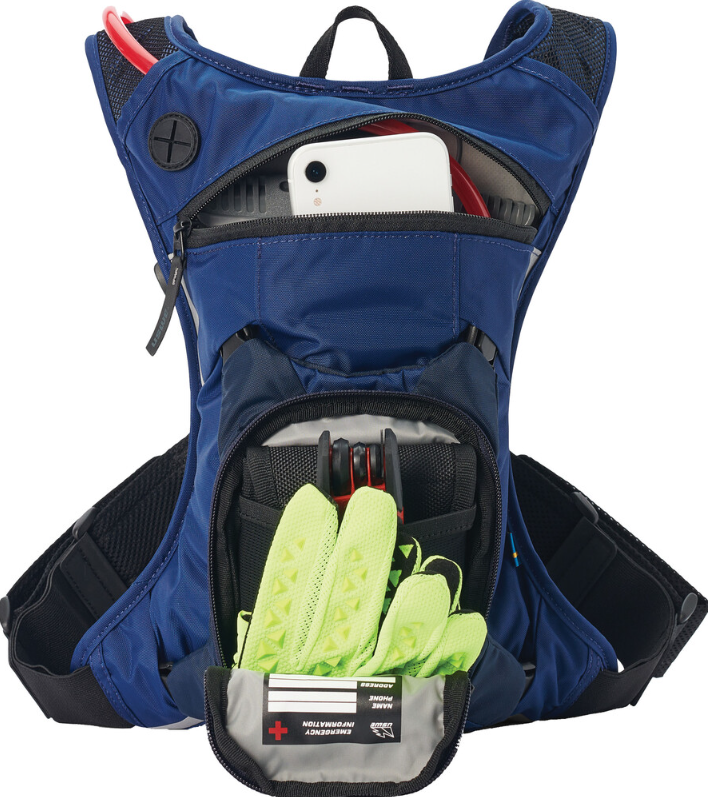 USWE Moto Hydro 3 Factory Blue 2.0L Hydration Pack PNP Tube