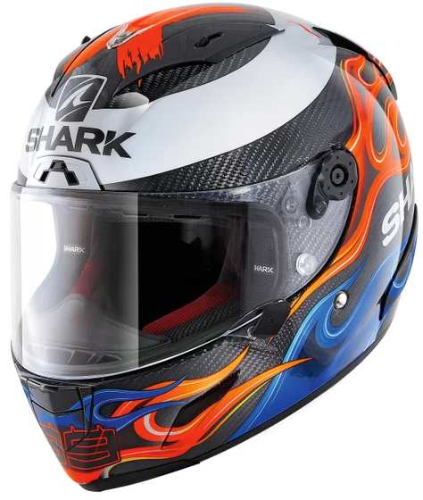 SHARK RED / BLUE RACE-R PRO CARBON REPLICA LORENZO 2019 SIZE L