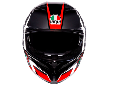 AGV K3 Helmet - Striga - Black/Gray/Red