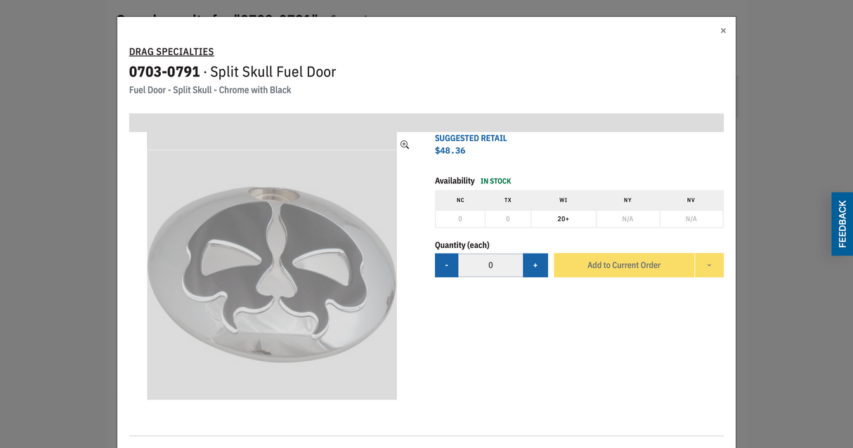 Split Skull Fuel Door
