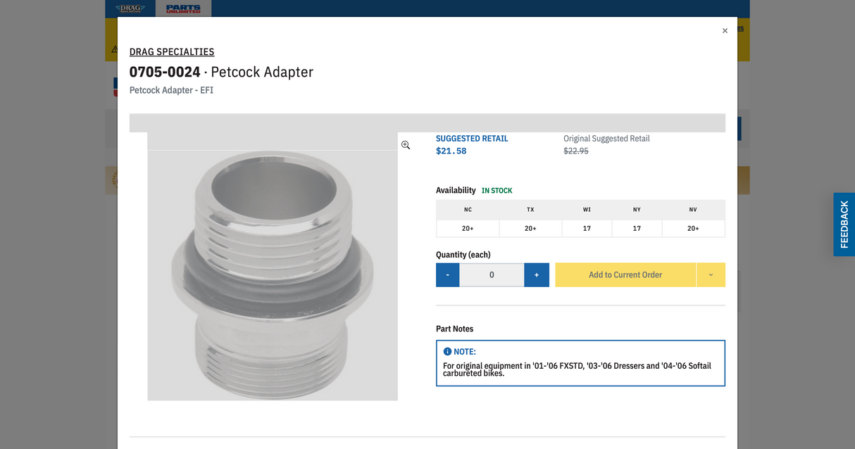 Petcock Adapter