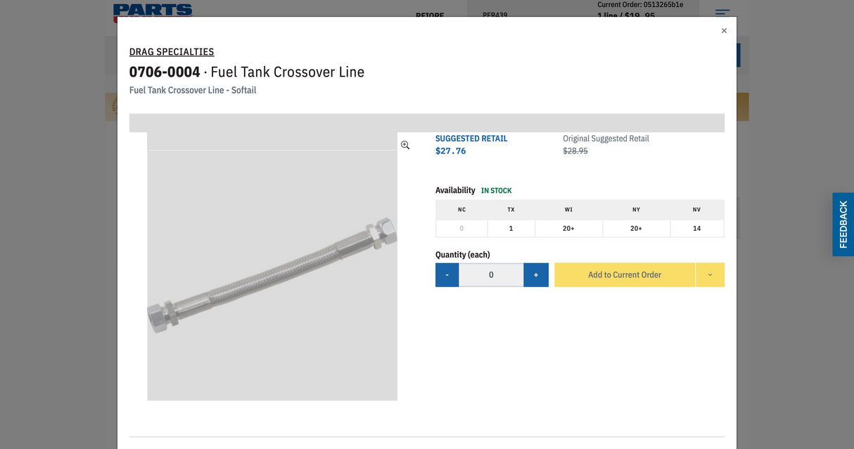 Fuel Tank Crossover Line