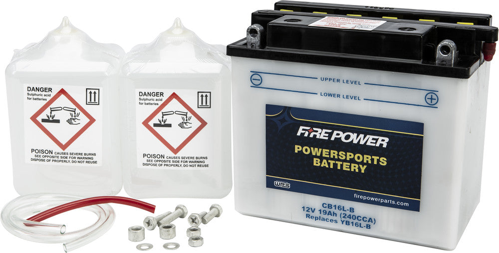 FIRE POWER BATTERY W/ACID CB16L-B 12V HEAVY DUTY
