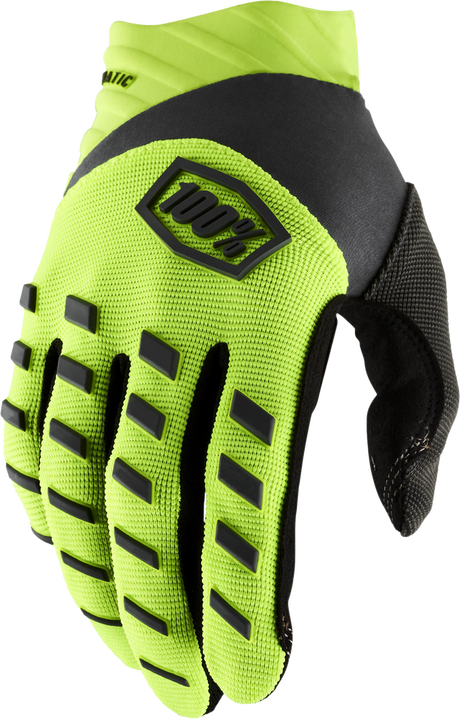 100-PERCENT AIRMATIC YOUTH GLOVES BLACK/CHARCOAL