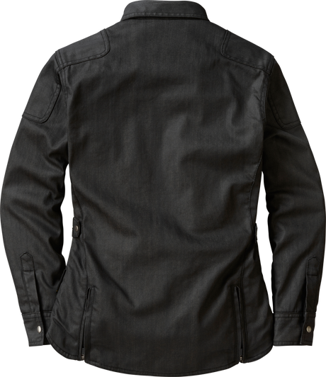 COVERT WOMENS WAX RIDING SHIRT BLACK