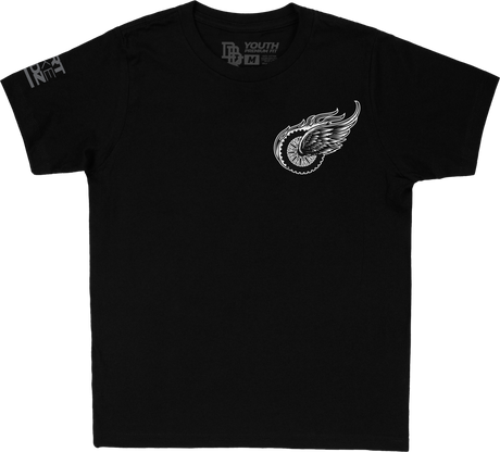 DBK Two Wheels Youth Black T-Shirt