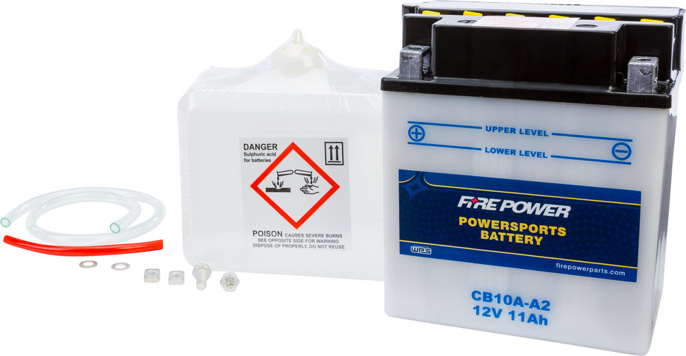 Fire Power Battery w/Acid CB10A-A2 12V Heavy Duty - Kawasaki/Suzuki