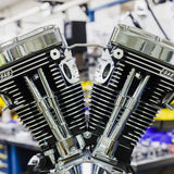 S&S Cycle V124 Long Block Engine - Chrome/Wrinkle Black - Big Twin | Custom Chasis w/Alternator-Style Primary