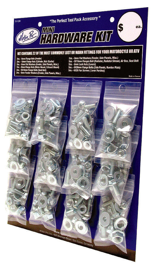 MOTION PRO MINI HARDWARE KIT ZINC FINISH 12/PK